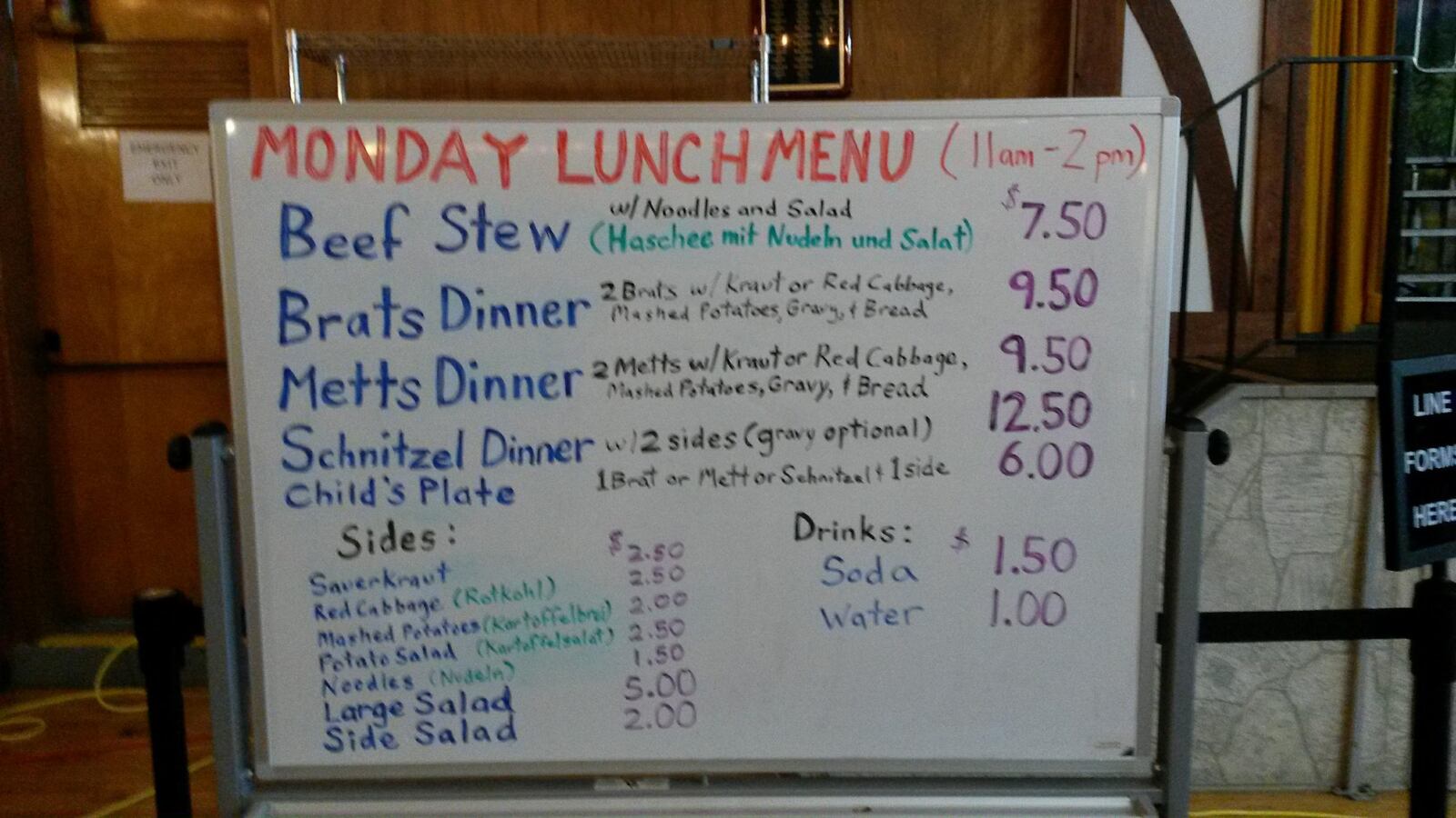 Dayton Liederkranz-Turner now serves lunch on Mondays.