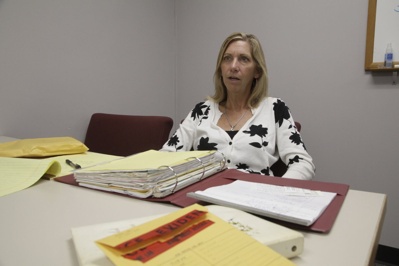 Dayton Police Det. Patty Tackett is reopening a cold case murder involving Lillie Oglesby, who was beaten to death inside her home at 4612 Genesee Ave. in 2004. BYRON STIRSMAN/PHOTO.