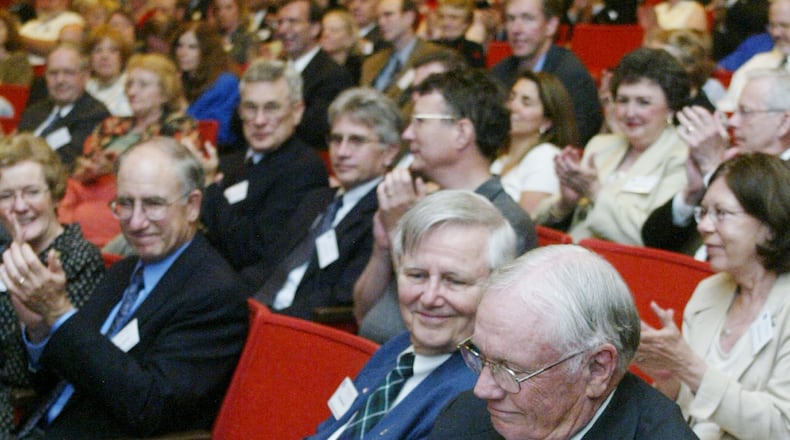 Neil Armstrong received ovations from members of the Dayton Engineers Club in a 2007 appearance at the club. FILE