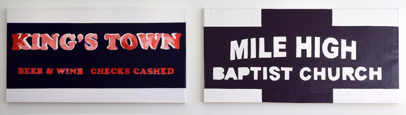 “King’s Mile” diptych by Carris Adams of Chicago part of “Breathing Deeply, Pushing Back” at DVAC. CONTRIBUTED