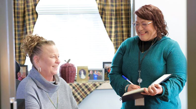 Kathy DeBos, left, and Marlene Oritz are co-responders with the Montgomery County Sheriff's Office's Crisis Intervention Team. The CIT aims to reduce the number of repeat mental health calls in the county while connecting people to social and behavioral services. Photo courtesy the Montgomery County Sheriff's Office.