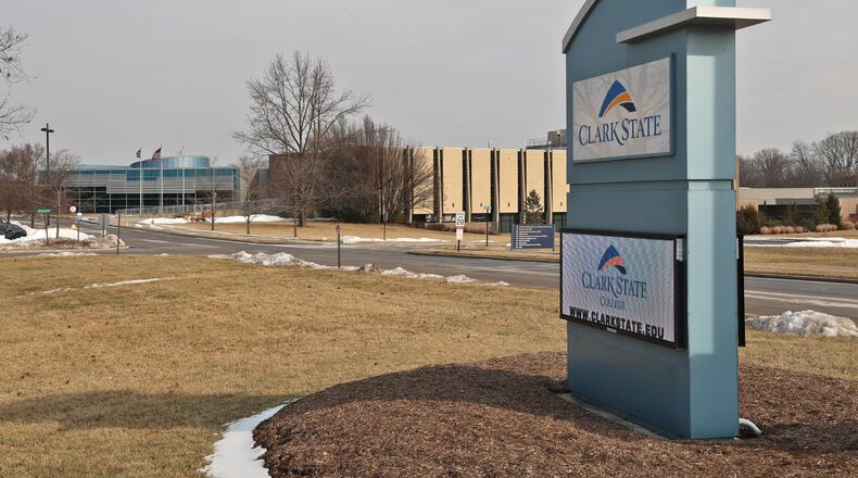 Clark State will lift its indoor mask requirement starting Monday. BILL LACKEY/STAFF