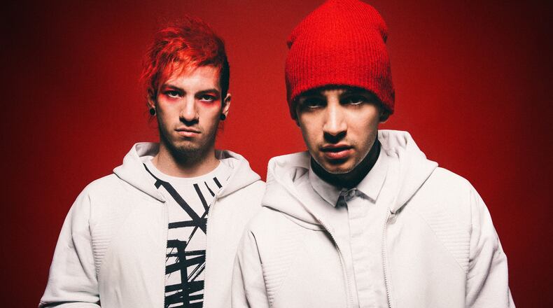Josh Dun (left) and Tyler Joseph make up the popular duo Twenty One Pilots. CONTRIBUTED