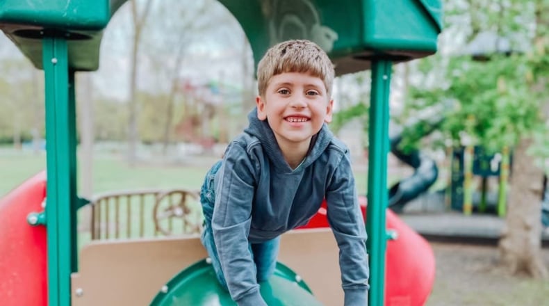 Grayson Naff, 7, of Tipp City, is battling a rare genetic disorder: Batten's Disease. Contributed photo