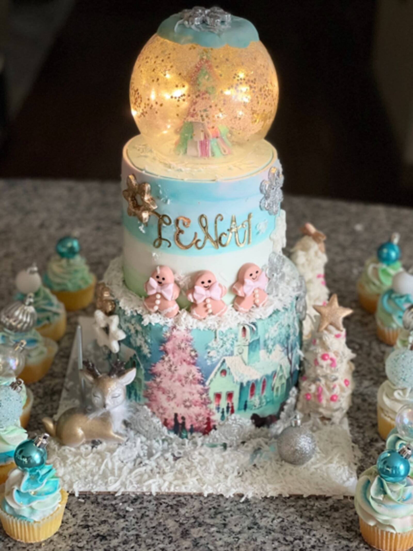 A custom cake from Straw-Babies by De’Jha.