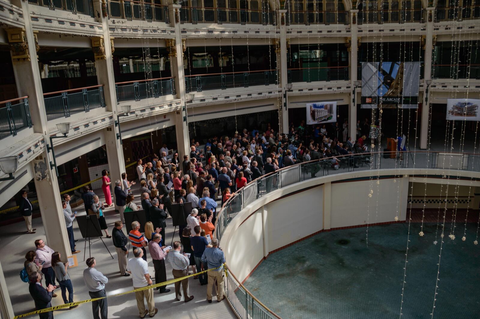David Goodman, director of the Ohio Development Services Agency, came to Dayton on June 28, 2017, to announce $5 million in historic tax credits for the Dayton Arcade. PHOTO / Tom Gilliam