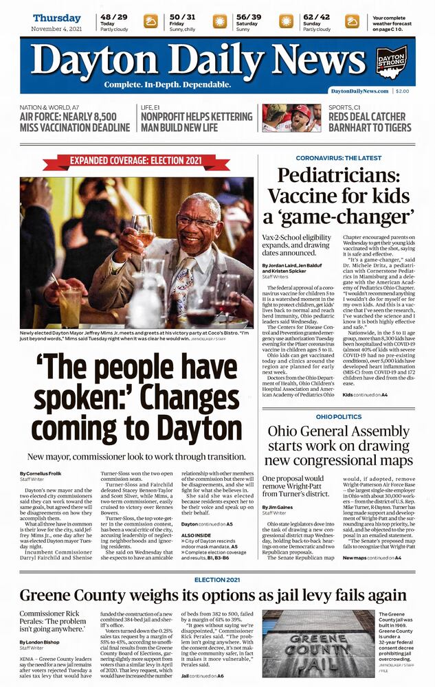 Election results front pages