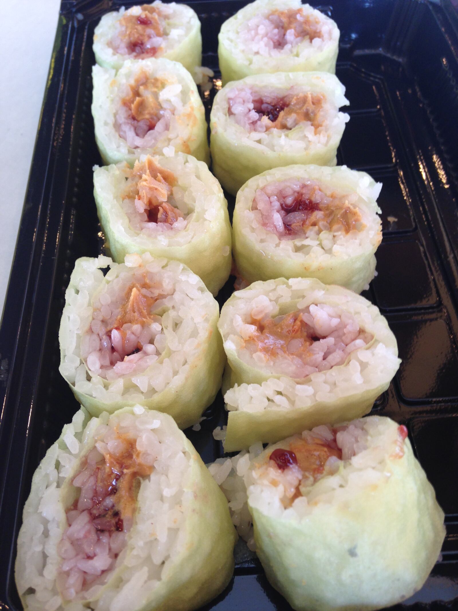 The PB&J sushi roll at FUSIAN is $5. (Staff photo by Amelia Robinson)