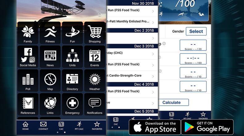 The new Team Wright-Patt app offers quick access to Wright-Patterson Air Force Base resources, events, information. (U.S. Air Force graphic)