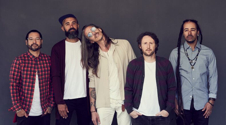 Multiplatinum-selling rockers Incubus, (left to right) José Pasillas, Ben Kenney, Brandon Boyd, Mike Einziger and Chris Kilmore, perform at Rose Music Center in Huber Heights on Sunday, Sept. 5. CONTRIBUTED