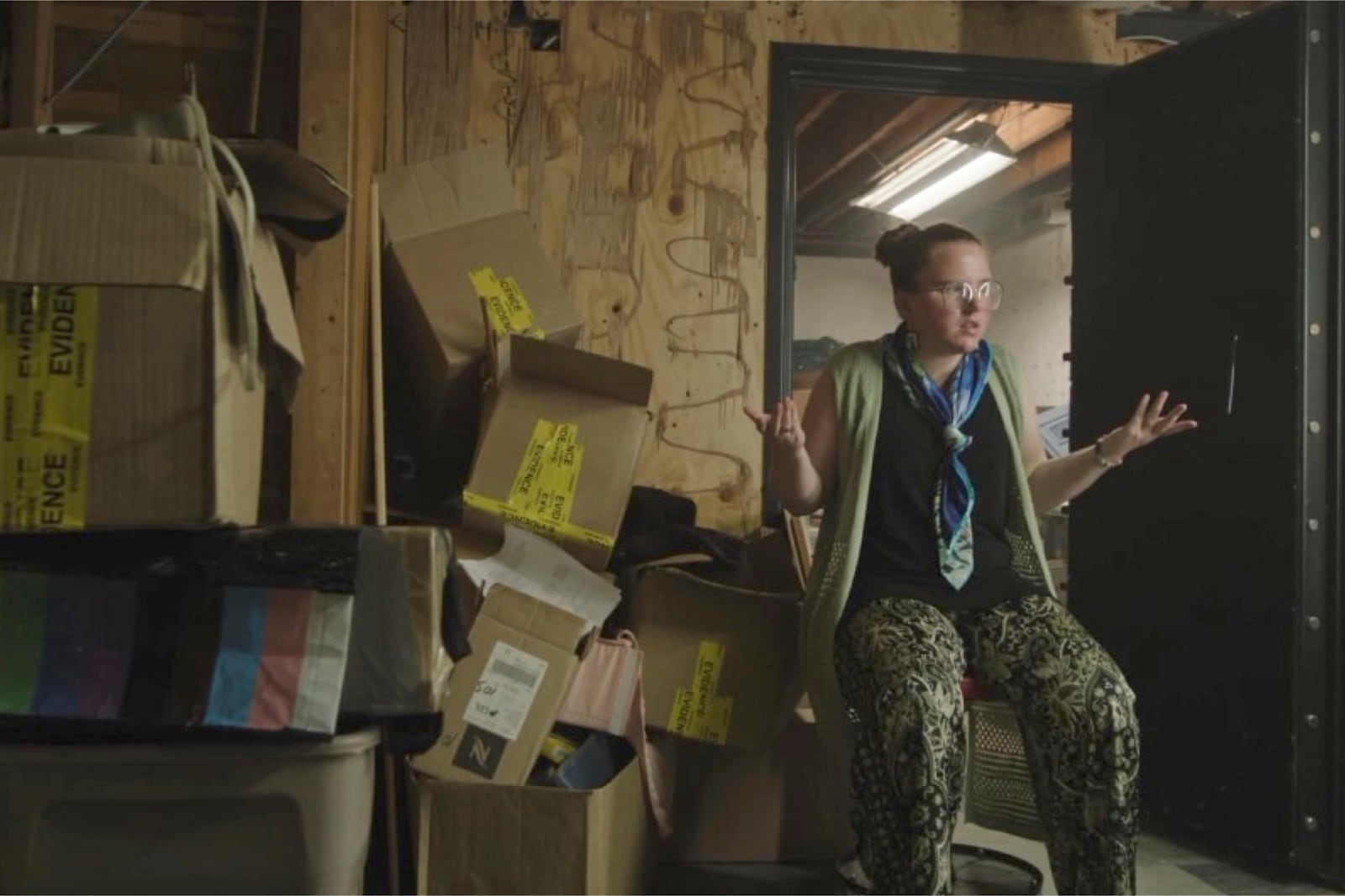 This image released by Peacock shows Victoria Heuermann in a scene from the documentary "The Gilgo Beach Killer: House of Secrets." (Peacock via AP)