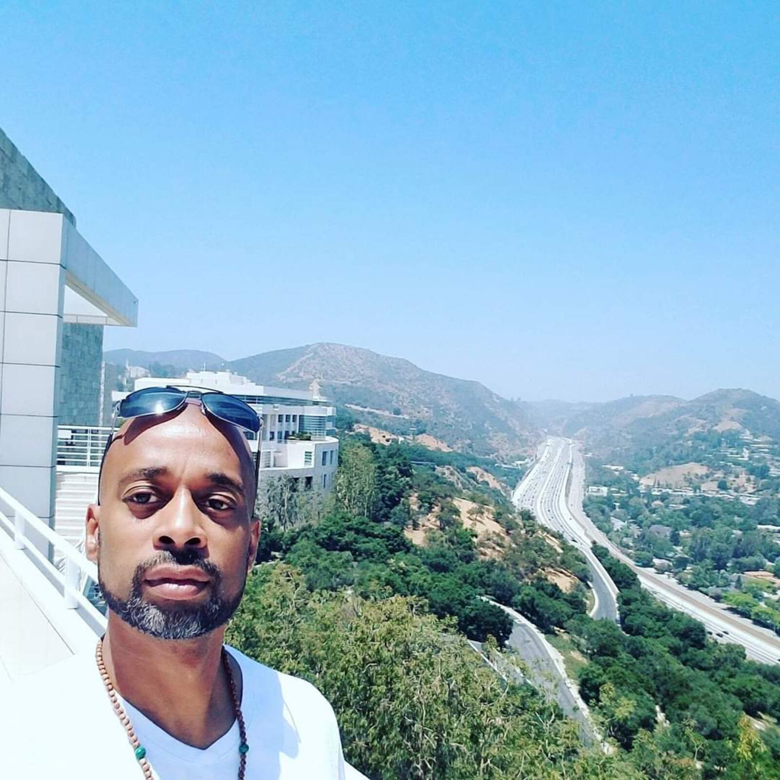 Ed Dixon, the owner of the Edward A. Dixon Gallery in Dayton, at the Getty Museum in Los Angeles. CONTRIBUTED PHOTO