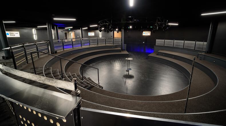 The Tank - Inspired by CenterPoint Energy is a new in the round event space and theater located in the Dayton Arcade. TOM GILLIAM / CONTRIBUTING PHOTOGRAPHER