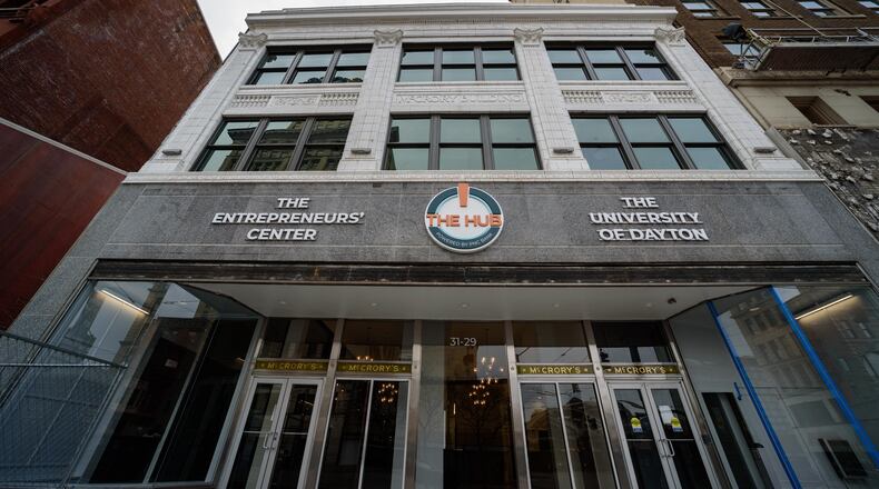 The Dayton Arcade’s recently completed Hub & Rotunda in downtown Dayton. TOM GILLIAM / CONTRIBUTING PHOTOGRAPHER