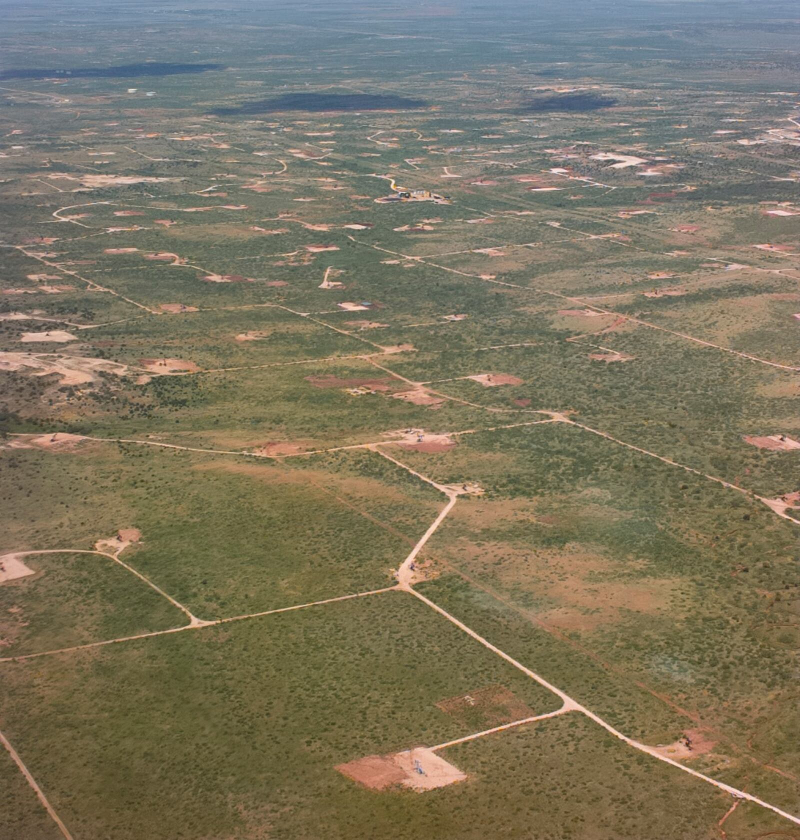 Oil wells decorate the landscape of Texas, 1997.