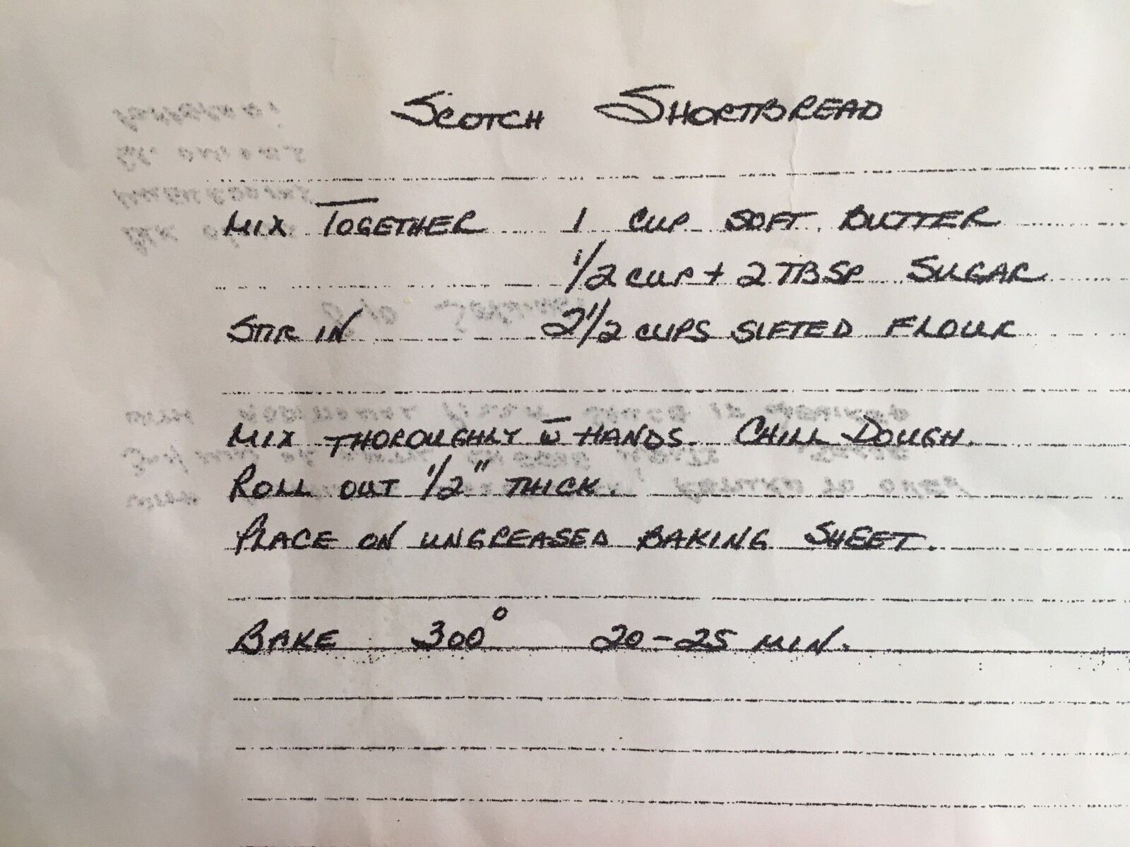 Paige Woodie, the owner of Val’s Home Bakery in Kettering, admitted that growing up her family didn’t do much baking during the holidays. What made her holidays special was when her “Nana Val” mailed them shortbread cookies. Woodie shared this photo of the recipe, written in her grandmother's handwriting. (CONTRIBUTED PHOTO).