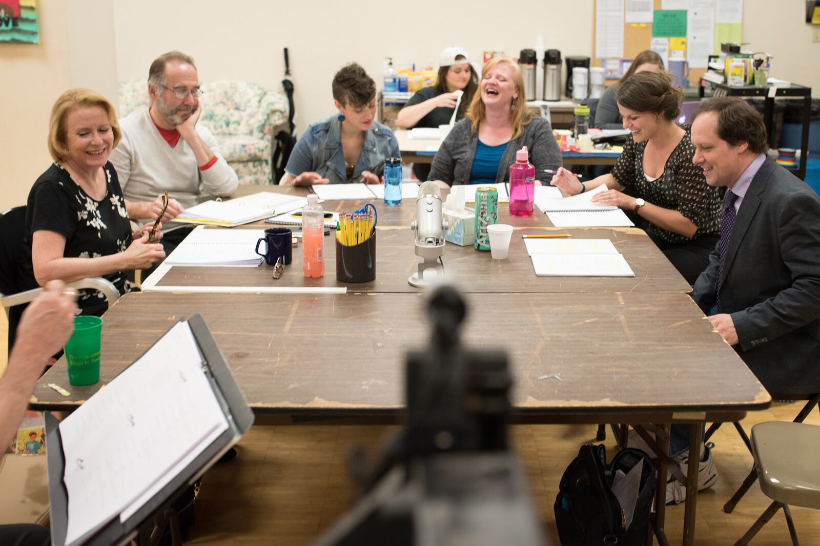 The cast of “Family Ties” pictured at a read-through. Submitted photo by Scott Kimmins.