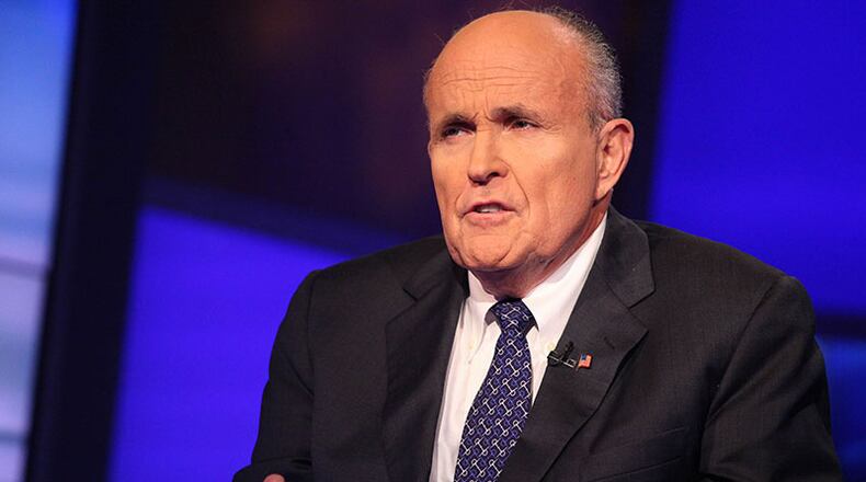 NEW YORK, NY - SEPTEMBER 23: Rudy Giuliani visits "Cavuto" On FOX Business Network at FOX Studios on September 23, 2014 in New York City. (Photo by Rob Kim/Getty Images)
