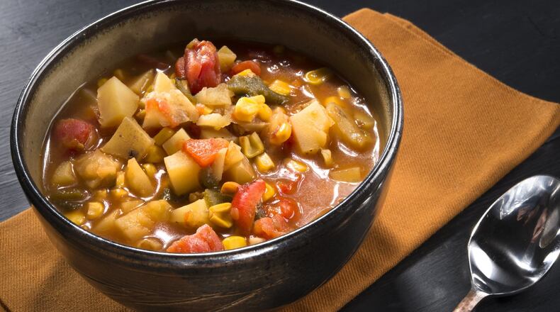 Roasted Poblano and Corn Chowder is a lighter version of milk-based chowders. (Tammy Ljungblad/Kansas City Star/TNS)