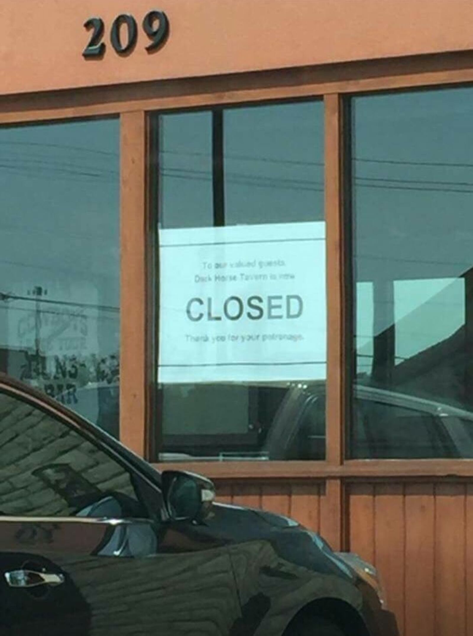 The Dark Horse Tavern officially closed for business on Monday. PROVIDED PHOTO