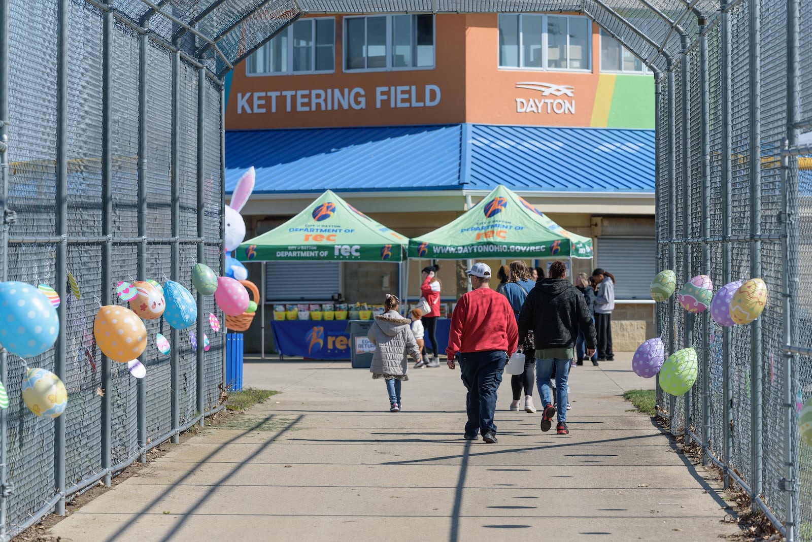The City of Dayton Department of Rec hosted the Gem City Egg Hunt at the Kettering Field Sports Complex, located at 444 N. Bend Blvd. on Saturday, April 12, 2025. Children aged 12 and under hunted for colorful eggs filled with candy and tickets to exchange for prizes during the free event. TOM GILLIAM / CONTRIBUTING PHOTOGRAPHER
