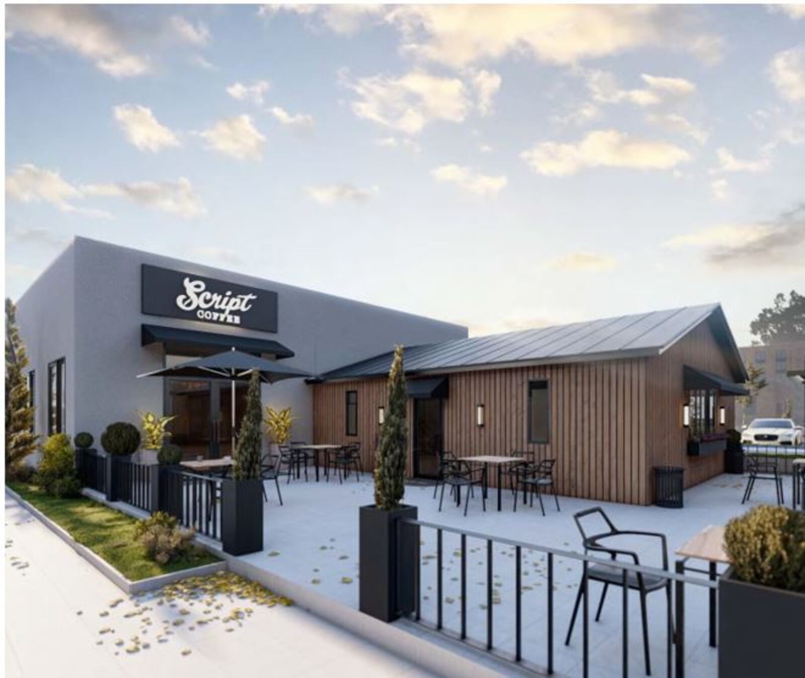 This is a rendering for the proposed Script Coffee roastery for a building located at 535 North Broadway that is currently owned by the city. In addition to the coffee roastery and retail center, the building will also house a crossfit gym, an art studio and space for the Lebanon Impact Club. CONTRIBUTED/CITY OF LEBANON