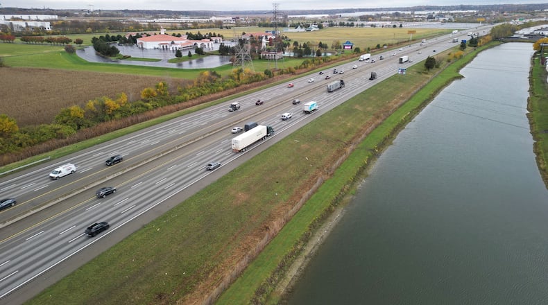 Yun O. Tait, 55, of Fairborn, was killed when she drove her 2014 Jeep Grand Cherokee off Interstate 75 in Monroe Sunday night, according to the State Highway Patrol. Her vehicle traveled off the right side of the highway down an embankment. The vehicle continued through a fence and into a pond, becoming submerged in water, according to the state patrol. NICK GRAHAM/STAFF