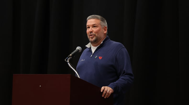 File - Scott Markovich, of CareSource, speaks at "The Spotlight, To Shine A Light On Mental Health" at UD Arena on Oct. 19, 2023. CareSource recently announced plans to acquire the New York-based health insurer ElderServe Health, which does business as RiverSpring Health Plans, following regulatory approval. David Jablonski/Staff file