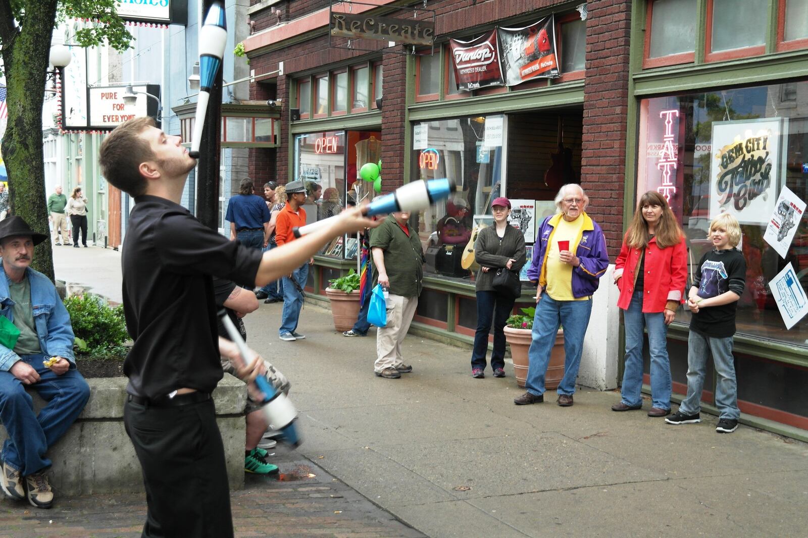 Juggler Tony Steinbach entertaining people during the spring 2013 installment of Urban Nights in the Oregon District. CONTRIBUTED