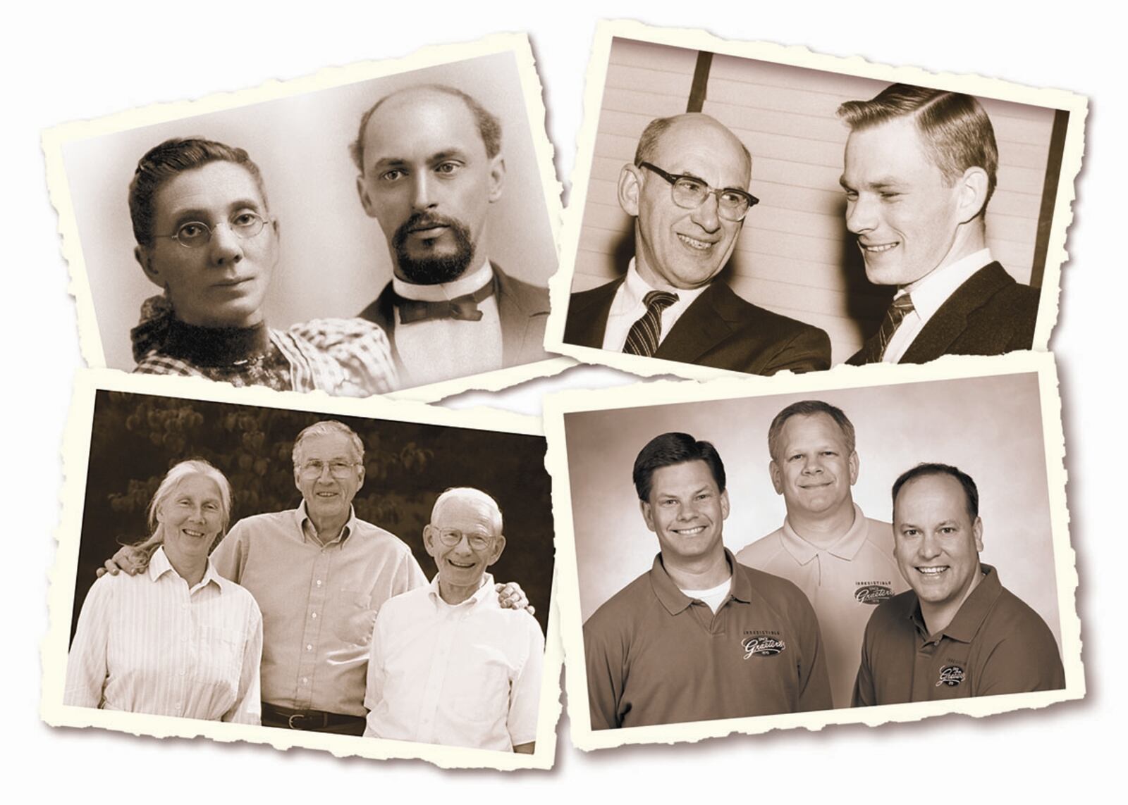 Four generations of the Graeter's family.