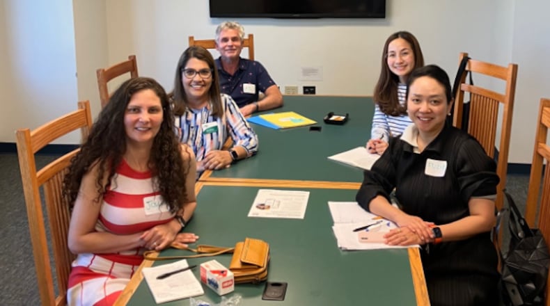 A conversational English language class is conducted at the Mason Public Library as part of the Adult New Readers program through Warren County Community Services. CONTRIBUTED/ WARREN CO. COMMUNITY SERVICES