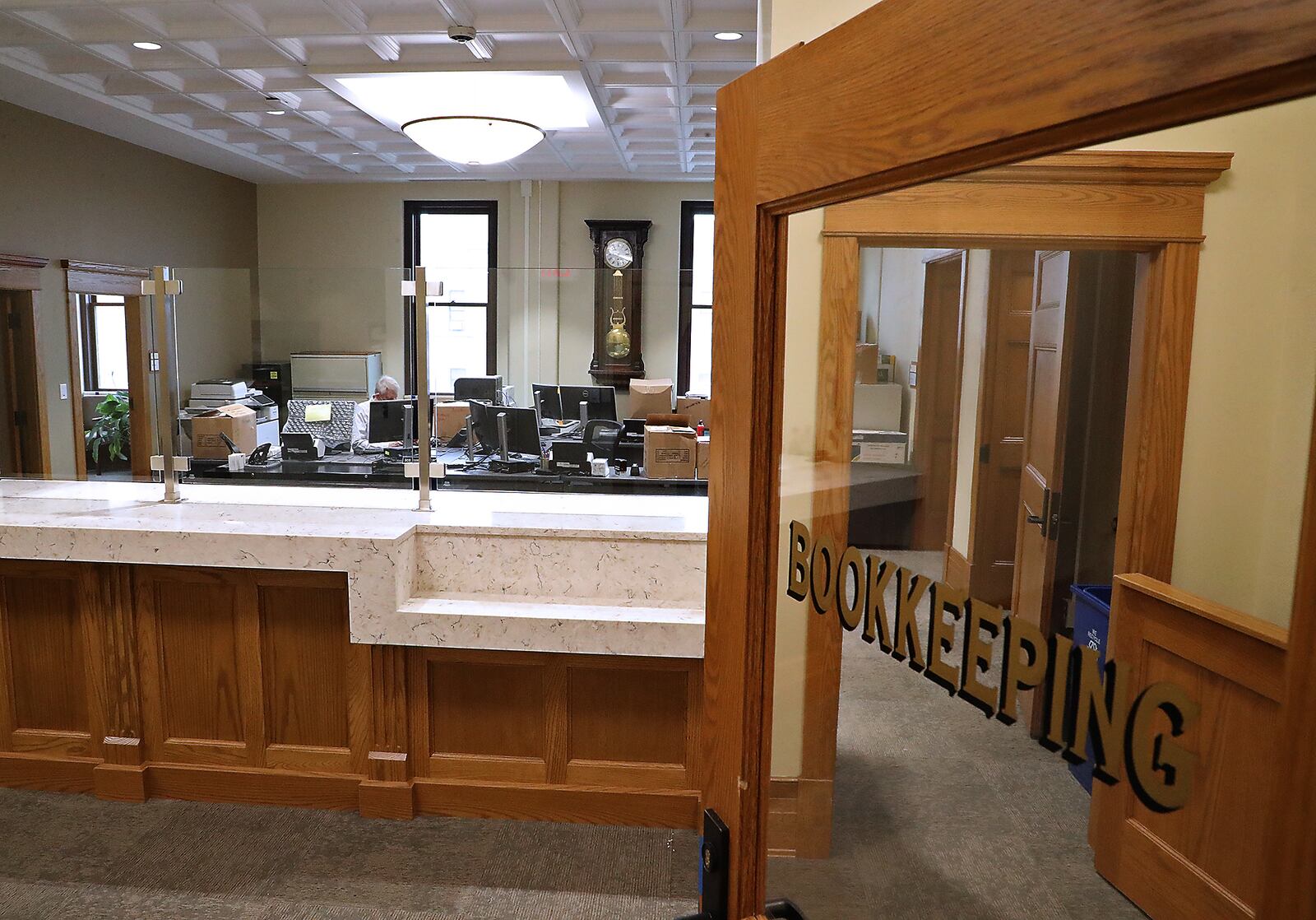 The new Clark County Auditor's office in the newly renocated A.B. Graham Building. BILL LACKEY/STAFF