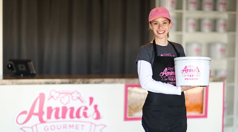 Anna Donovan is the owner of Anna’s Gourmet Popcorn located in Maineville. She’s expected to open a second storefront this March in downtown Lebanon. CONTRIBUTED