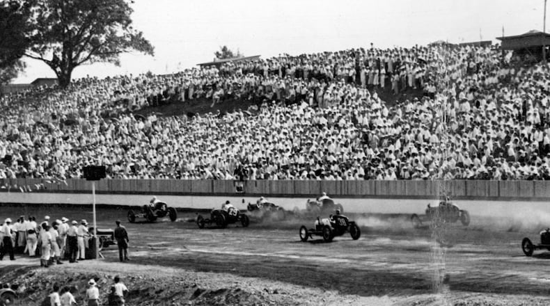 This is one of hundreds of photo in the new book, Dayton Ohio Race Town! It shows the first race at Dayton Speedway on June 3, 1934. This race was won by Ken Fowler of Patterson, New Jersey. Mauri Rose of Dayton came in second. Contributed