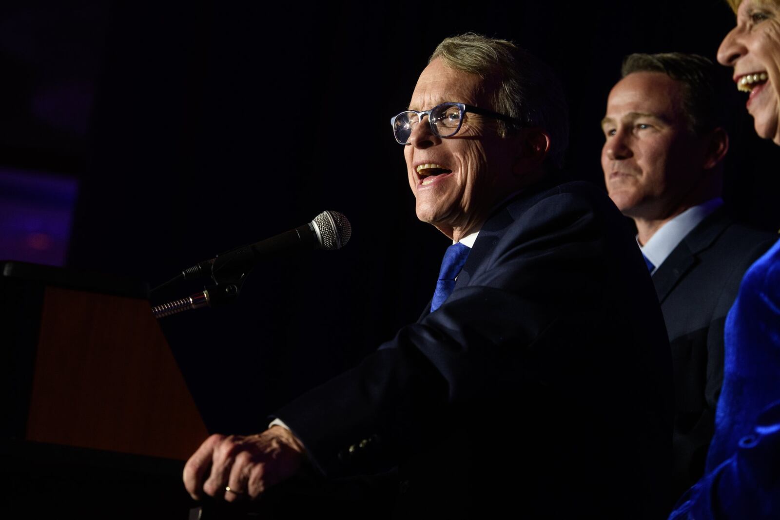 Governor-elect Mike DeWine gives his victory speech after winning the Ohio gubernatorial race at the Ohio Republican Party’s election night party at the Sheraton Capitol Square on November 6, 2018, in Columbus, Ohio. (Photo by Justin Merriman/Getty Images)