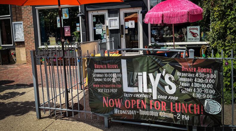 Lily's Dayton in the Oregon District is one of many restaurants included in Ohio’s sales tax holiday for the first time. JIM NOELKER /STAFF