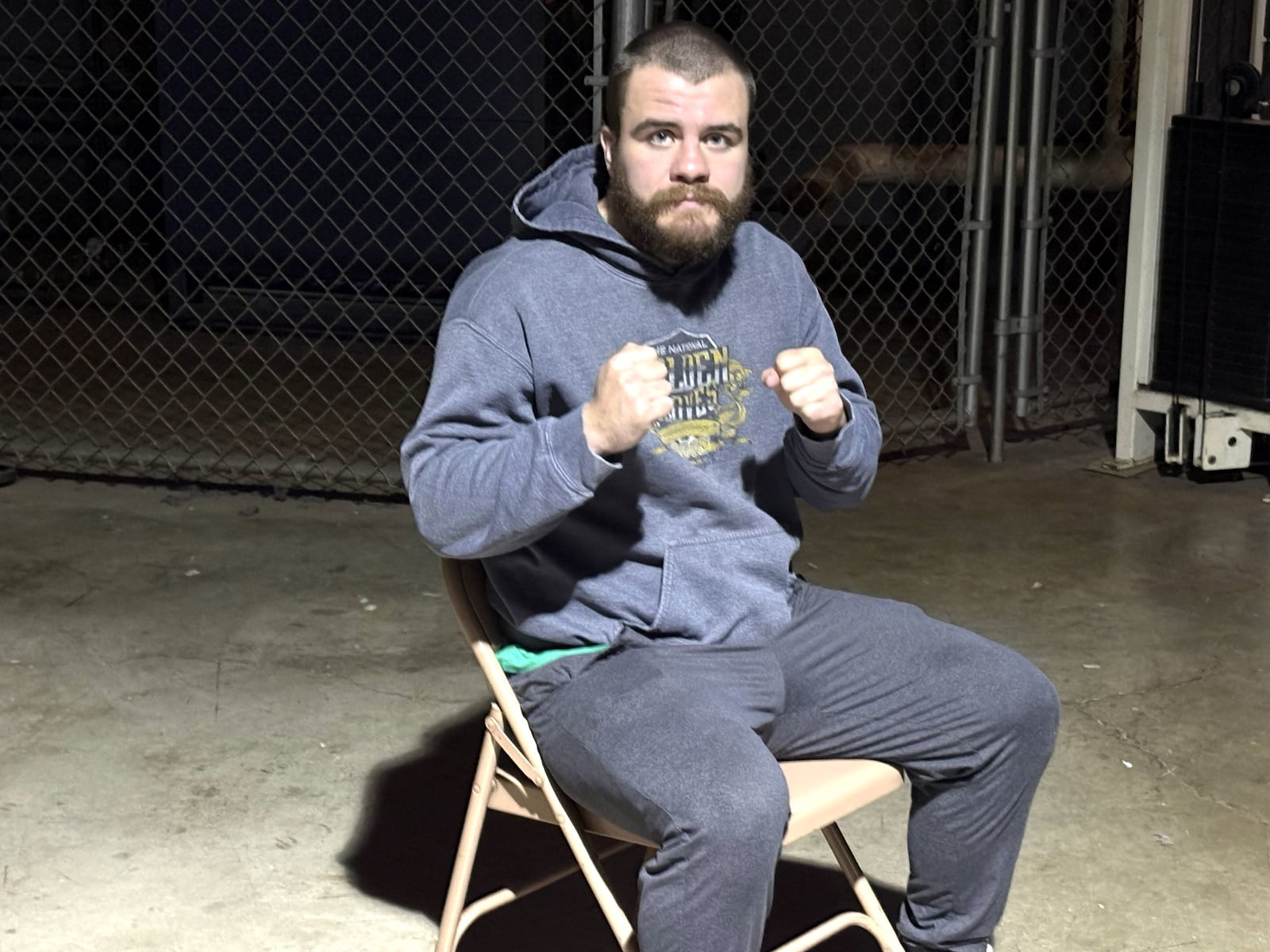 Sam Wildenhaus, known in the ring as “Sammy the Bull,” sat and talked about his fight career Monday morning at Drake’s Downtown Gym. After 53 amateur bouts, he’s gone 13-4 as a pro. This Saturday night, the 27-year-old Yellow Springs super middleweight who is 13-4 as a pro, meets bareknuckle and MMA fighter Vo Van in the main event exhibition bout  at the Knockout 25 show at the Dayton Convention Center. TOM ARCHDEACON / CONTRIBUTED PHOTO