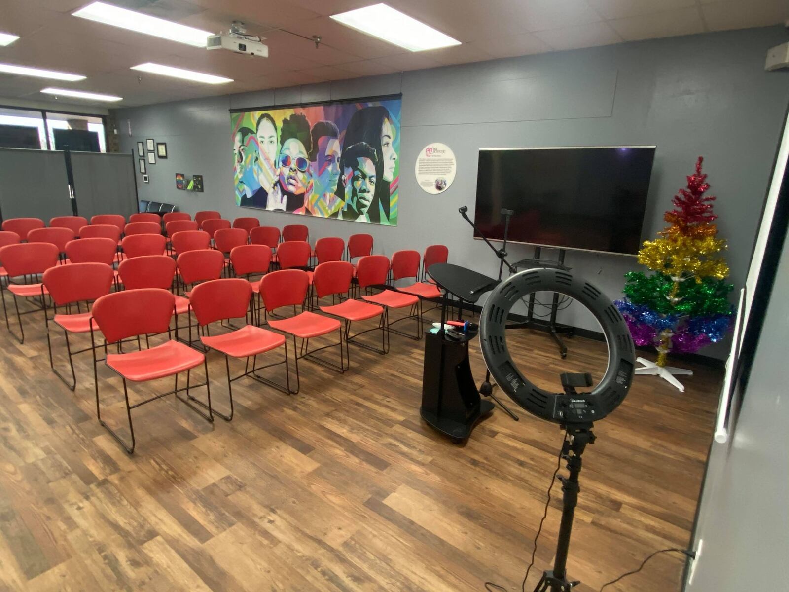 Entertainment area at Have A Gay Day where they plan to have educational events, weddings, and other gatherings.