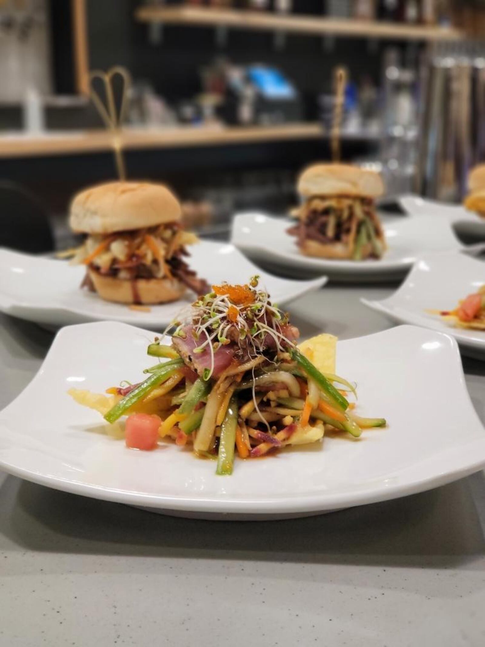 Loose Ends Brewery served its Tuna Poke Crisp during Winter Restaurant Week's Sneak Peek on Wednesday. CONTRIBUTED