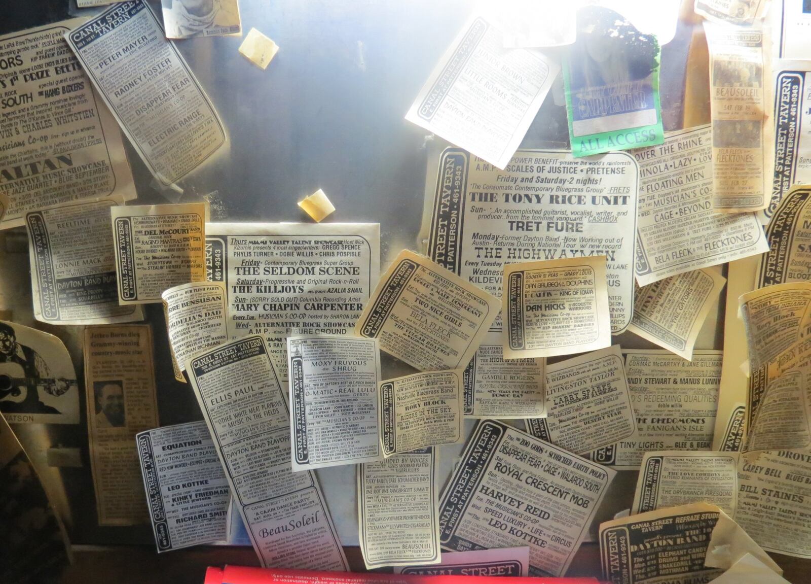 Inside Mick Montgomery’s old office at Canal Street Tavern, the music venue he ran from 1981 to 2013. Local music fans will be reminiscing about the now defunct club during Canal Street Stories at the Yellow Cab Bldg. in Dayton on Saturday, Jan. 6. CONTRIBUTED
