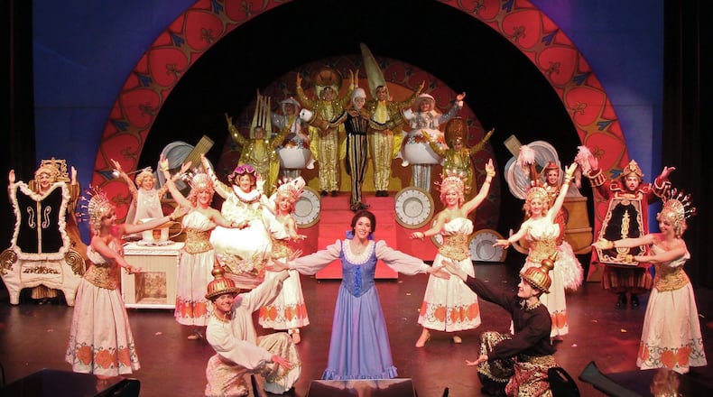 Stephanie Windland (Belle) and the cast of La Comedia Dinner Theatre’s production of Disney’s Beauty and the Beast, which continues through Aug. 20 in Springboro. CONTRIBUTED PHOTO
