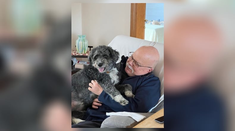 Mike Tenore and his dog, Sam. CONTRIBUTED