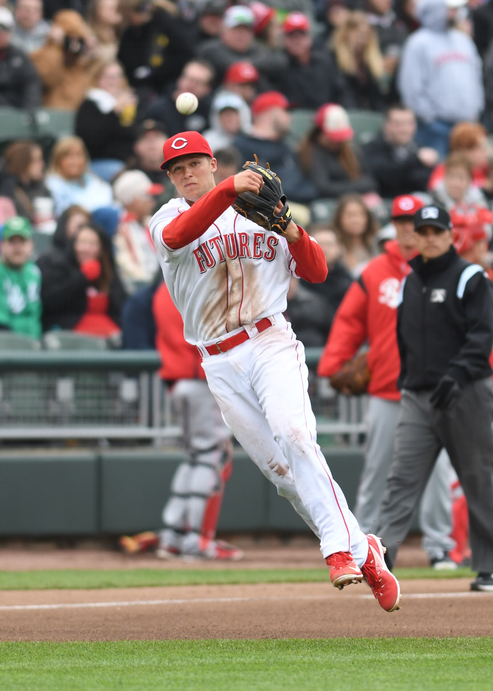Minor leaguer Nick Senzel during the Reds Futures Game at Fifth Third Field on Saturday, April 1, 2017. NICK FALZERANO / CONTRIBUTED