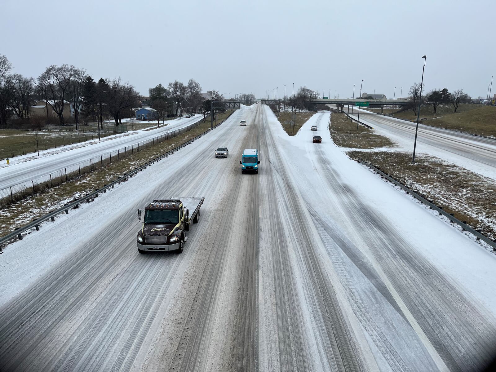Traffic along U.S. 35 headed east in Dayton. CORNELIUS FROLIK / STAFF
