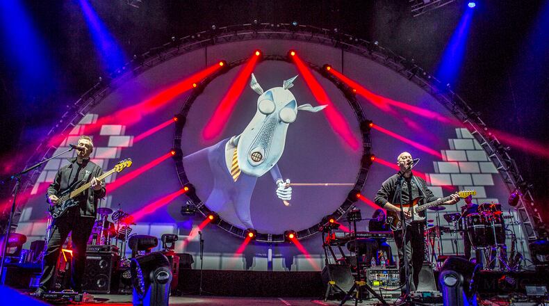 Damian Darlington (right), who spent 17 years as a member of Australian Pink Floyd before forming his own tribute band in the United Kingdom in 2011, brings Brit Floyd to the Rose Music Center in Huber Heights on Friday, July 22.