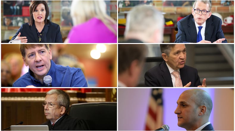 Democratic candidates to debate on Tuesday in Middletown include former congressman Dennis Kucinich, former Ohio Attorney General and former U.S. consumer watchdog Richard Cordray, Ohio Sen. Joe Schiavoni and former Ohio Supreme Court Justice Bill O’Neill. On Wednesday, two taped interviews with the Republican candidates — Ohio Lt. Gov. Mary Taylor and Ohio Attorney General Mike DeWine — will be shown on Journal-News.com and WLWT Channel 5.