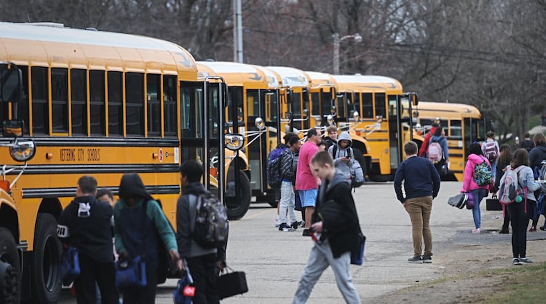 Kettering schools has about 70 buses housed transportation facility on Wilmington Pike. MARSHALL GORBYSTAFF