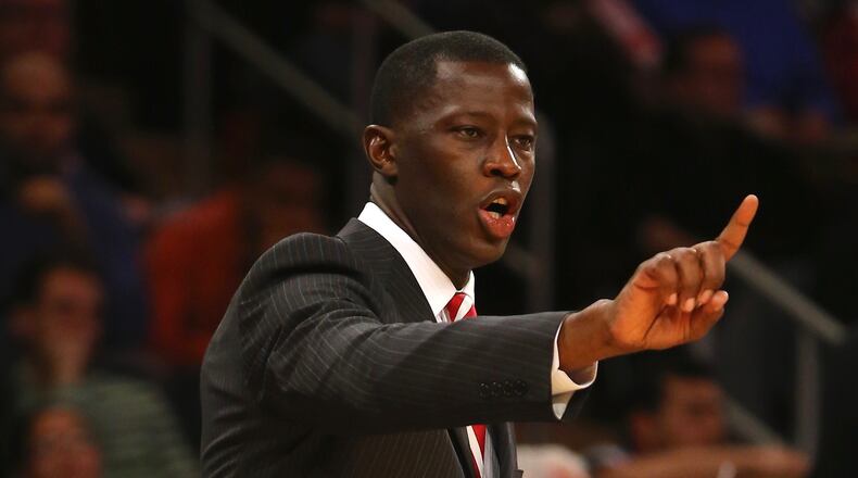 Anthony Grant coaches with Alabama at Madison Square Garden on November 27, 2013 in New York City. Getty photo