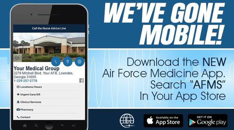 The Air Force Medical Service is launching a mobile app that will let users access the news and information available on the AFMS website right from their smartphones. (U.S. Air Force graphic)