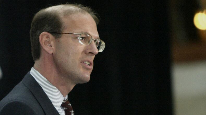 FILE - Habitat for Humanity International CEO Jonathan Reckford discusses the $6 million donation to Habitat for Humanity International by the Bank of America Charitable Foundation in Charlotte, N.C. Wednesday, April 11, 2007. (AP Photo/Nell Redmond, File)